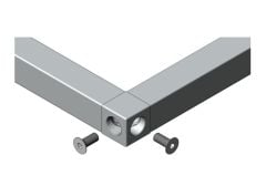 30x30 üç yönlü kare köşe bağlantı