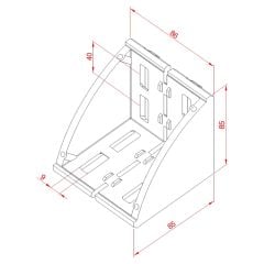 80x80 Geniş Köşe Bağlantı   K10