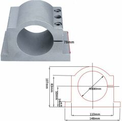 Spindle Motor Bağlantı holder Q80mm