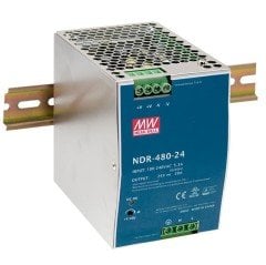 NDR-480-24  24 volt   DC 20A ray tipi meanwell Güç Kaynağı