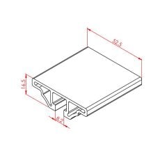 60 lık Yan Bariyer Profili