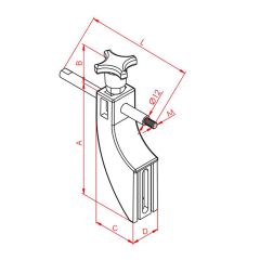 Konsol Bağlantı takımı ORTA + 200mm MİL
