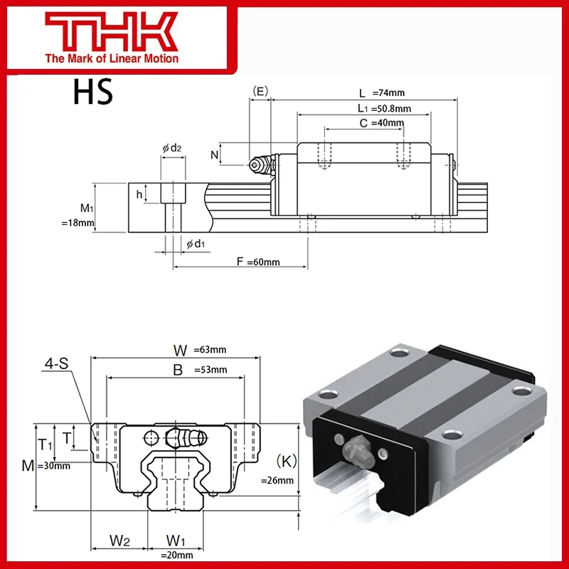THK HSV LİNEER ARABA THK HSV15R DAR ARABA