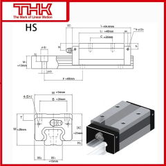 THK HSV LİNEER ARABA THK HSV15R DAR ARABA