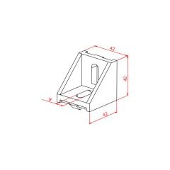 45x45 geniş  Köşe Bağlantı