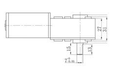 MG80x Ø31mm. 12v-24v redüktörlü dc motor