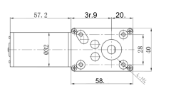 MG80x Ø31mm. 12v-24v redüktörlü dc motor