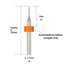 PCB Mini CNC Matkap Ucu 0.1-1mm 10'lu Set F3