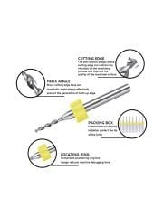 PCB Mini CNC Matkap Ucu 0.1-1mm 10'lu Set F3