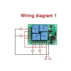 4 Kanal 12V Uzaktan Kumandalı RF Alıcı Verici Modülü