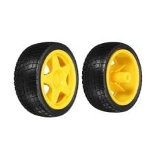 (6V 250 Rpm) Motor Uyumlu Teker - Sarı Tekerlek