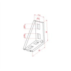 20x40 uzun köşe bağlantı parçası