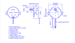220V Ac 2,5 Rpm MG501  KTYZ-49 Senkron Motor