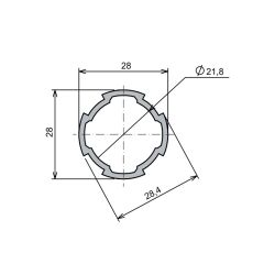 Ø28 - 1,7 mm Boru Profil