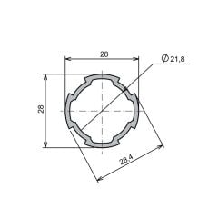Ø28 - 1,7 mm Boru Profil