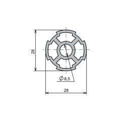 Ø28 - 1,7 mm Ağır Seri Boru Profil