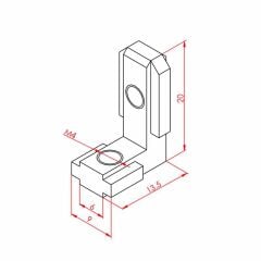 20x20-25x25 GİZLİ Köşe Bağlantı