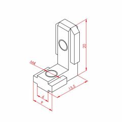 20x20-25x25 GİZLİ Köşe Bağlantı