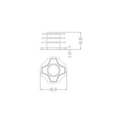 Ø28 - 1,7 mm Boru Profil Kapağı  DKP28-01