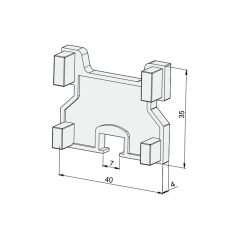 Makaralı Ray Pls. Kapak 40 mm - Ø24