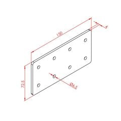 40x80 DÜZ EK BAĞLANTI SACI