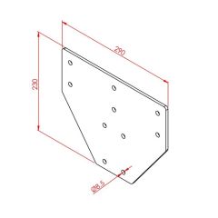 100x100 3 Yönlü Bağlantı Sacı