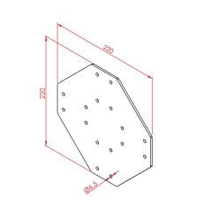 80x80 4 Yönlü Bağlantı Sacı