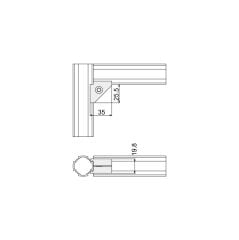 90° Köşe Bağlantı Parçası   DKJ28-A19