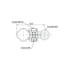 Askı Topuzu  DKJ28-A18
