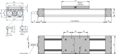 50x110 Lineer Kompakt Modül 1000mm strok