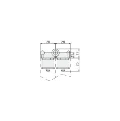 180° Mafsal Bağlantı Parçası 2 DKE28-07