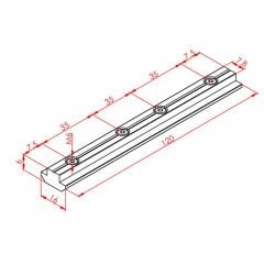 30x30 Uzun T Kanal Somunları  KANAL 8  120mm