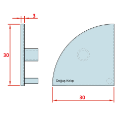 30x30 RADİUSLU Profil Kapağı
