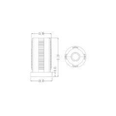 Ø28 Ayak Bağlantı Parçası - Plastik   DKP28-10