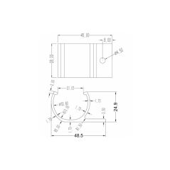 Ø28 Plaka Sabitleme Parçası - Geçmeli   DKE28-01
