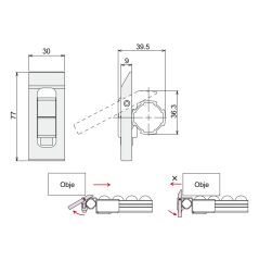 Tek Yönlü Stoplama Parçası  DKE28-29
