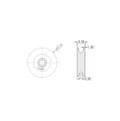 Ø33 V Kanallı Metal Makara  DKE28-18