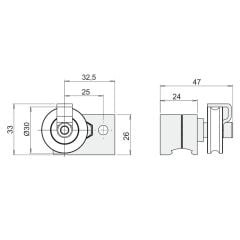 Ø30 U Kanallı Kasnak Seti - Çift Delik  DKZ28-Z10