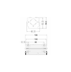 Ø28 Sürgü Kızağı - 100 mm  DKE28-13-L100