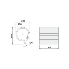 Ø28 Aşınma Plastiği - 40 mm DKL40-03