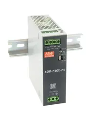 24 volt  XDR-240E-24 DC 10A ray tipi mean well Güç Kaynağı