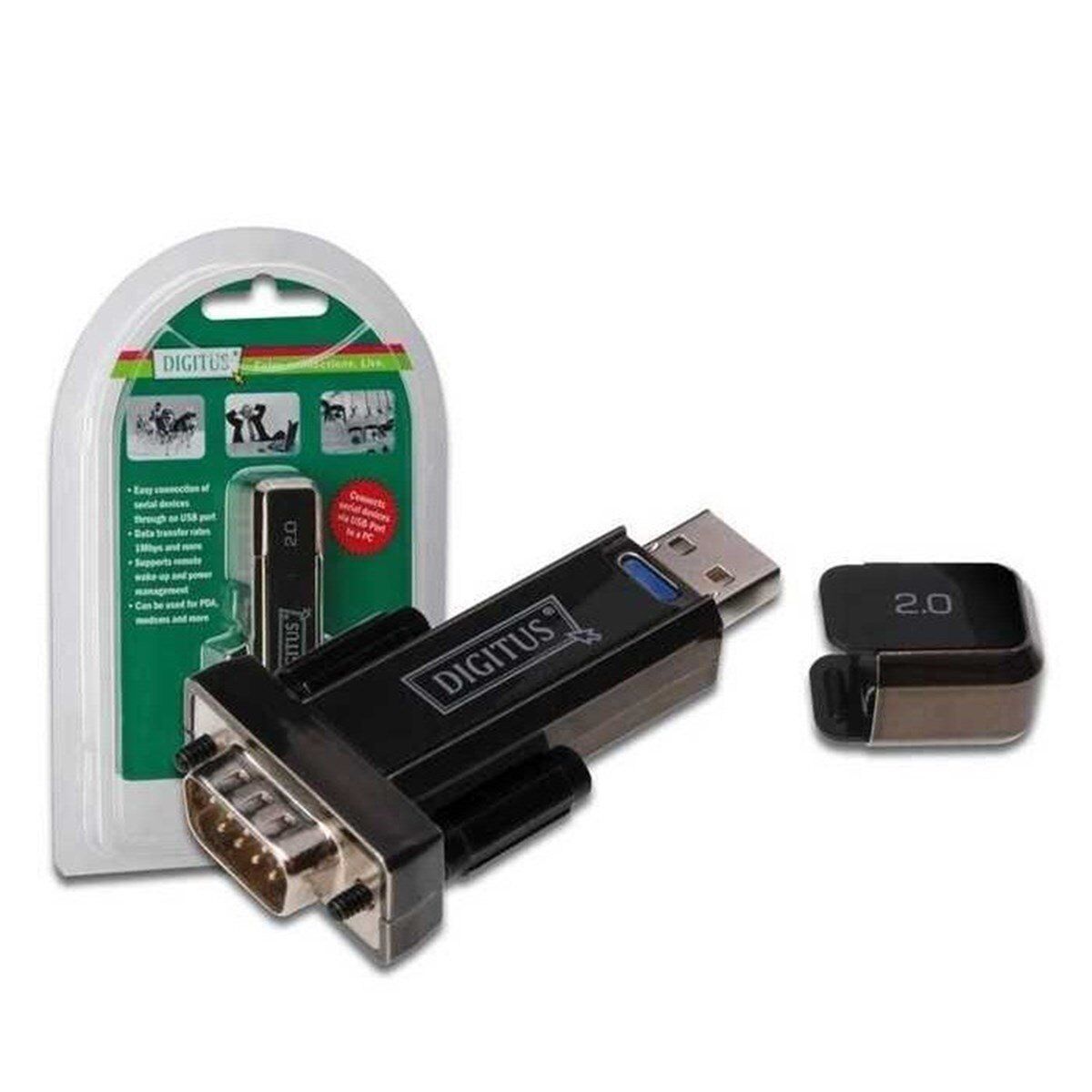 DİGİTUS DA-70167 USB - SERİ ÇEVİRİCİ + USB UZATMA KABLO 80cm