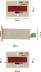 Dijital Ac/Dc 12-24V Fotoelektrik Parça Adet Sayıcı-Sayaç JDM11-6H