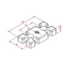 60x60 Ayak bağlantı parçası