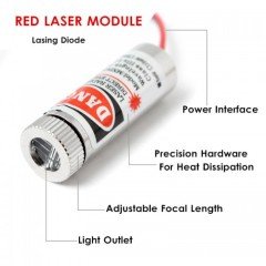-Çizgi Lazer 5mW 650nm Modül Kırmızı -D3