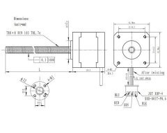 Nema 17 4Pin Step Motor 38cm Vidalı