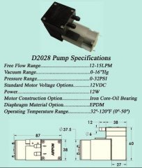 Vakum Pompası 12V 1/4' Bar