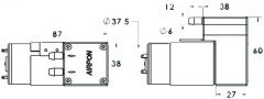 Vakum Pompası 12V 1/4' Bar