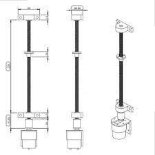 3D yazıcı t8 trapez vidalı mil 600mm + Somun