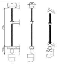 3D yazıcı t8 trapez vidalı mil 600mm + Somun